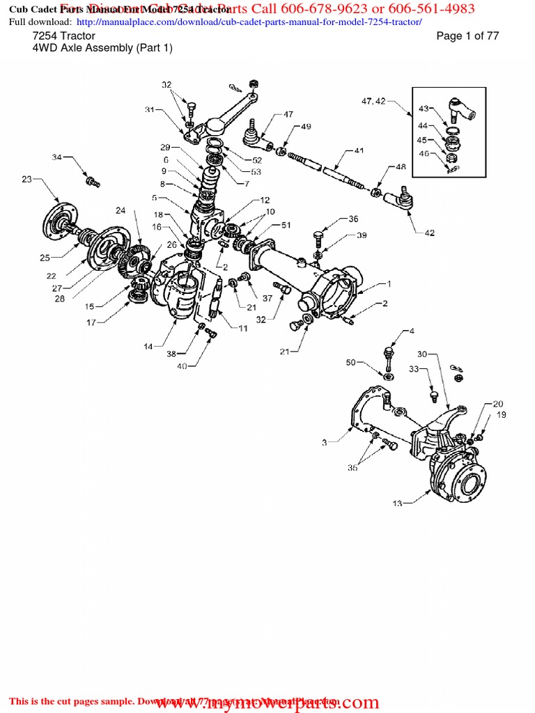 Cub Cadet 7254 Parts Manual | PDF