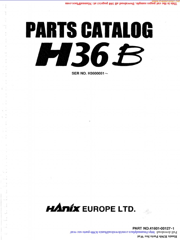 Hanix h36b Parts Sec Wat | PDF