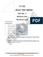 Fiitjee Aits Part Test 02 Jm