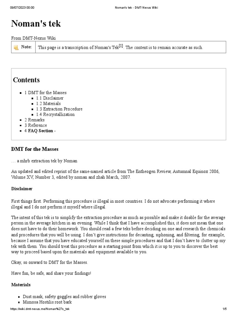 The Nexian DMT Handbook - DMT-Nexus Wiki