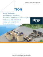 The Nile Selina - Quotation For 300tpd Lithium Ore Processing Plant-2023-6-20