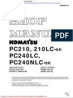 Komatsu Pc210 210lc 240lc 240nlc 6k Shop Manual