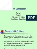 Measures of Dispersion - 1