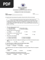 Summative Test Questions Grade 4