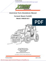 Xtreme Forward Reach Forklift Xr620 621 Parts Manual