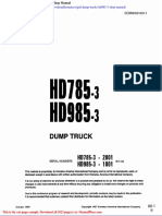 Komatsu Rigid Dump Trucks Hd985 3 Shop Manual