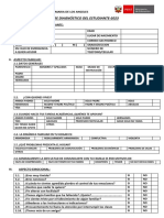 Ficha de Diagnóstico Del Estudiante 2023