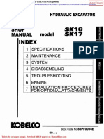 Kobelco Sk16 Sk17 Hydraulic Excavator Book Code No S5pf0004e