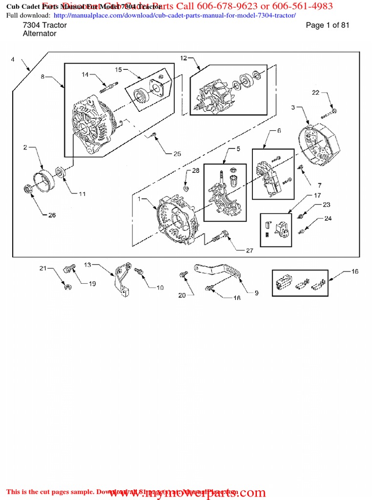 Cub Cadet Parts Manual For Model 7304 Tractor | PDF | Axle | Motor Vehicle