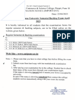 Exam Form Notice