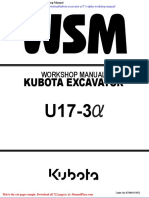 Kubota Excavator U17 3 Alpha Workshop Manual