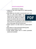 Purpose of NGR Neutral Grounding Resistor