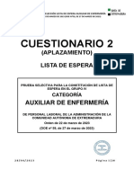 CUESTIONARIO 2 Auxiliar de Enfermeria