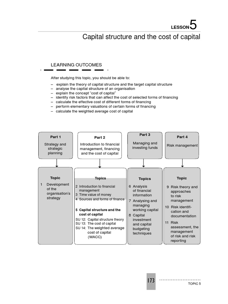 Capital Structure and Cost of Capital | PDF | Capital Structure | Cost ...