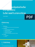 Die emanzipatorische Perspektive Lehr und Lernvertrag