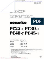 Komatsu pc25 1 pc30 7 pc40 7 pc45 1 Shop Manual Sebm020s0707