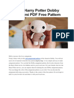 Crochet Harry Potter Dobby Amigurumi PDF Free Pattern