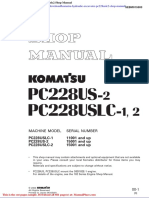 Komatsu Hydraulic Excavator Pc228uslc2 Shop Manual