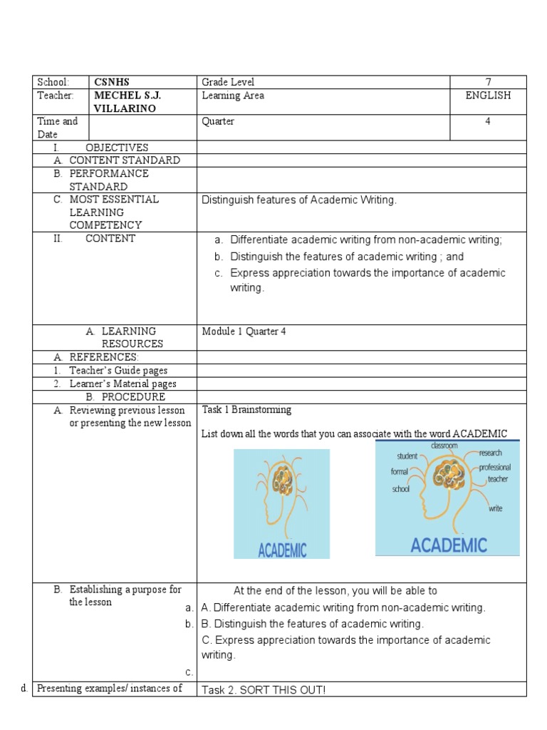 Cot Academic Writing Pdf Essays Writing