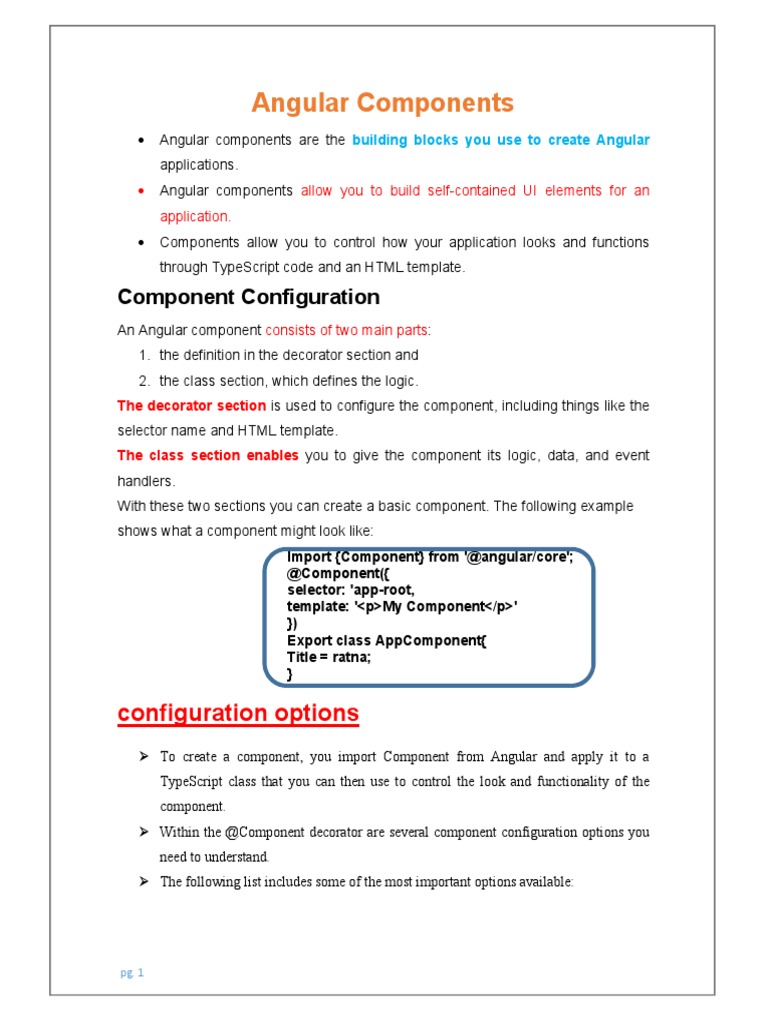 AngularComponents Material | PDF