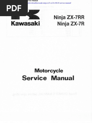 Kawasaki Ninja ZX7R Service Manual 96-03 | PDF