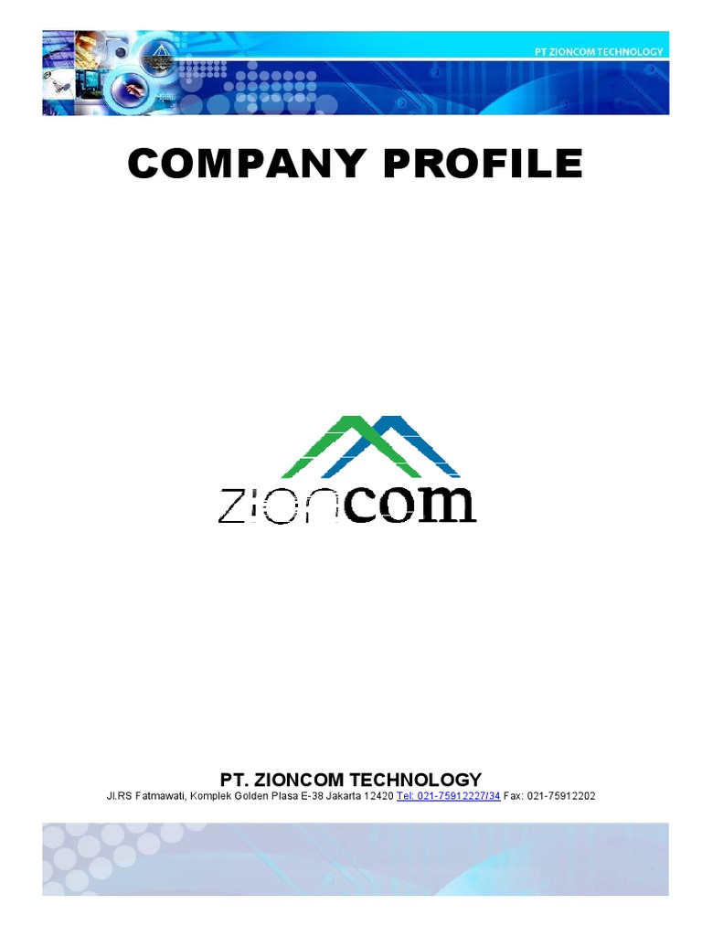 Profil Perusahaan PT. Zioncom Technology | PDF | Bisnis | Teknologi ...