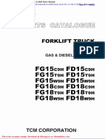 TCM Forlift Truck FG FD 15c T W 9h 12 2002 Parts Manual