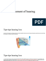 Assesment of Hearing