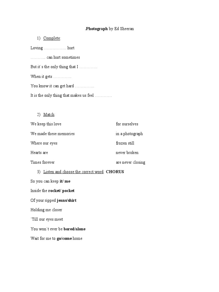 Photograph by Ed Sheeran PDF