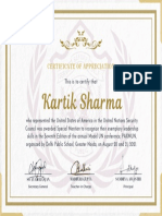 PAXMUN'21 Certificate
