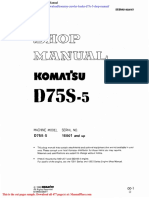 Komatsu Crawler Loader d75s 5 Shop Manual