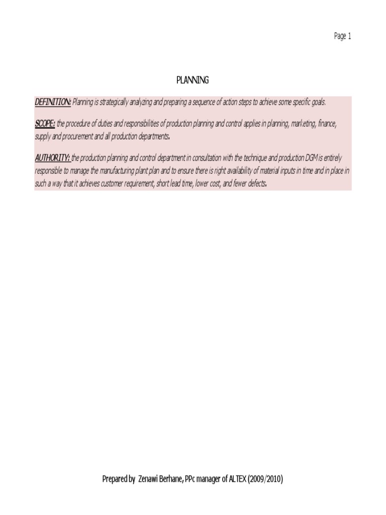 PPC Guide for Production Planning | PDF | Business