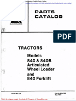 Allis Chalmers 840 840b Articulated Wheel Loader Forklift Parts Catalog