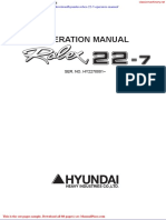 Hyundai Robex 22 7 Operators Manual