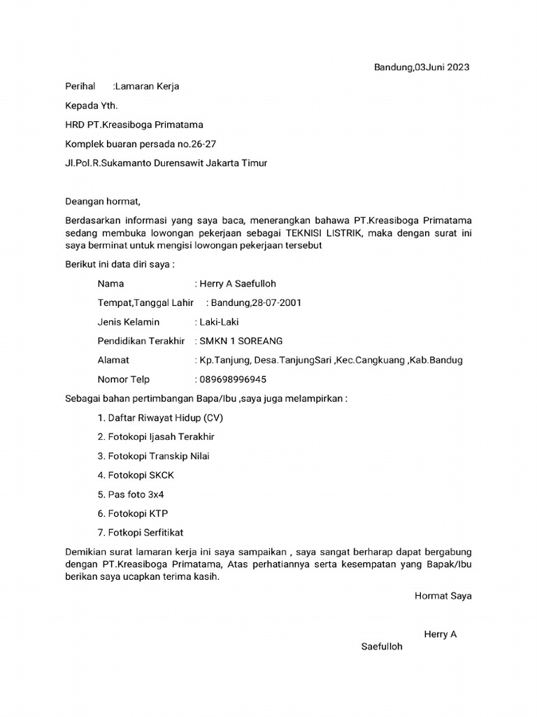 Contoh Dokumen | PDF
