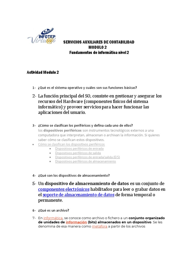 Actividad Mã Dulo 2 Contabilidad3 | PDF | Hardware de la computadora ...