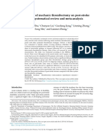 Risk assessment of mechanic thrombectomy on post-stroke