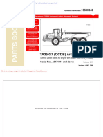 Terex Ta35 g7 Ocdb Articulated Truck Parts Book