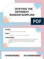 Identifying The Different Random Sampling