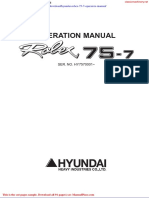 Hyundai Robex 75 7 Operators Manual