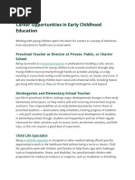 Career Opportunities in Early Childhood Education (AutoRecovered)