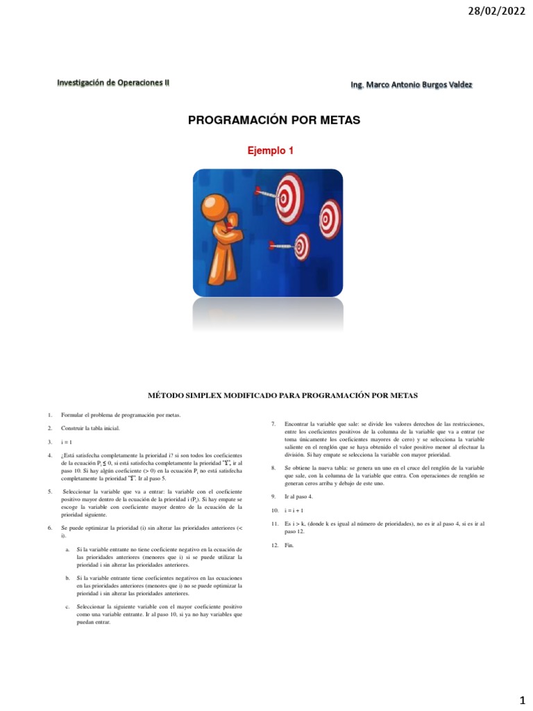 Ejemplo 1 simplex modificado pdf lgebra matem ticas