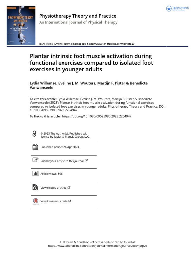 Plantar Intrinsic Foot Muscle Activation During Functional Exercises