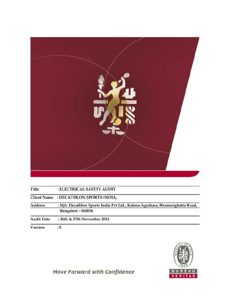Final Electrical Safety Audit Report Decathlon Sports Bangalore PDF