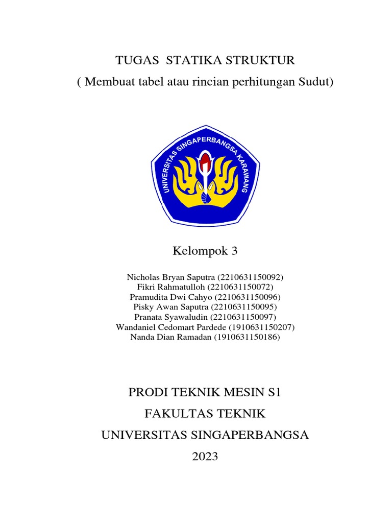 Kelompok 3 - Statika Struktur - 2C | PDF