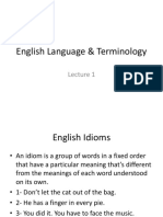 Terminology I
