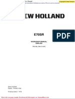 New Holland Excavator E70sr en Service Manual