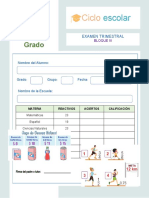 Examen Trimestral 6grado Bloque III 2022 2023