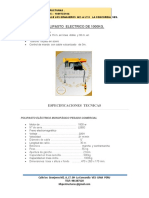 Ficha Tecnica de Polipasto Electrico de 500 A 1000kg