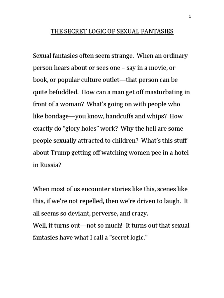 Sexual Fantasies | PDF | Sexual Fantasy | Guilt (Emotion)